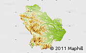 Physical Map of Basilicata, cropped outside