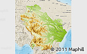 Physical Map of Basilicata, shaded relief outside