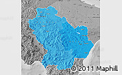 Political Shades Map of Basilicata, desaturated