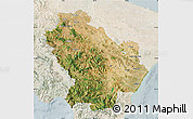 Satellite Map of Basilicata, lighten