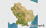 Satellite Map of Basilicata, single color outside