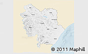 Classic Style 3D Map of Matera, single color outside