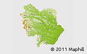 Physical 3D Map of Matera, cropped outside