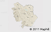 Shaded Relief 3D Map of Matera, cropped outside