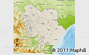 Shaded Relief 3D Map of Matera, physical outside