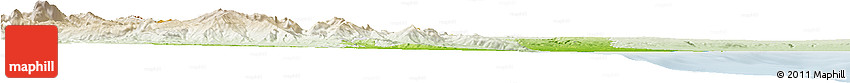 Physical Horizon Map of Matera, lighten