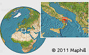 Satellite Location Map of Matera