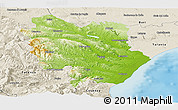 Physical Panoramic Map of Matera, shaded relief outside