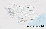 Silver Style Panoramic Map of Matera, single color outside