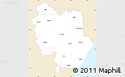 Classic Style Simple Map of Matera, single color outside