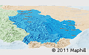 Political Shades Panoramic Map of Basilicata, lighten