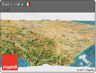 Satellite Panoramic Map of Basilicata