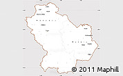 Classic Style Simple Map of Basilicata, cropped outside