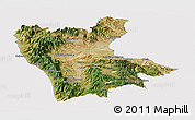 Satellite Panoramic Map of Cosenza, cropped outside