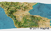 Satellite Panoramic Map of Cosenza