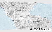 Silver Style Panoramic Map of Cosenza