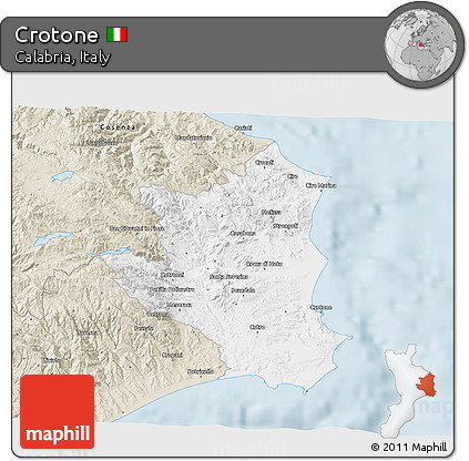 Classic Style 3D Map of Crotone