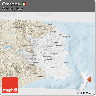 Classic Style 3D Map of Crotone