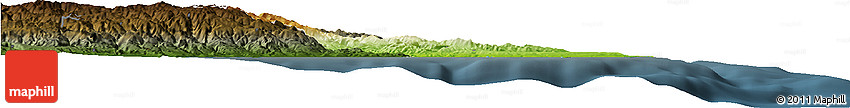 Physical Horizon Map of Crotone, darken