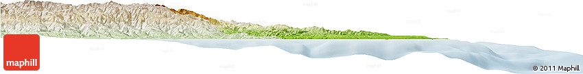 Physical Horizon Map of Crotone, lighten