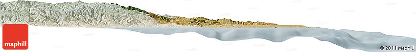 Satellite Horizon Map of Crotone, lighten