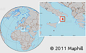 Gray Location Map of Crotone, highlighted parent region