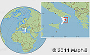 Savanna Style Location Map of Crotone, highlighted parent region