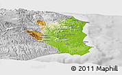 Physical Panoramic Map of Crotone, lighten, desaturated