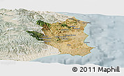 Satellite Panoramic Map of Crotone, lighten