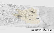Shaded Relief Panoramic Map of Crotone, lighten, desaturated