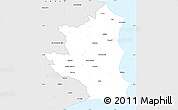 Silver Style Simple Map of Crotone