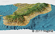 Satellite Panoramic Map of Reggio di Calabria