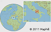 Savanna Style Location Map of Benevento