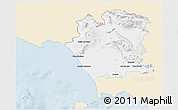 Classic Style 3D Map of Caserta, single color outside