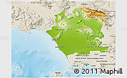 Physical 3D Map of Caserta, shaded relief outside