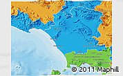 Political 3D Map of Caserta