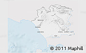 Silver Style 3D Map of Caserta, single color outside