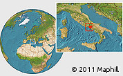 Satellite Location Map of Caserta