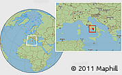 Savanna Style Location Map of Caserta, within the entire country
