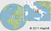 Savanna Style Location Map of Caserta, highlighted country