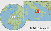 Savanna Style Location Map of Caserta, highlighted parent region