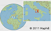 Savanna Style Location Map of Caserta