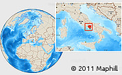 Shaded Relief Location Map of Caserta