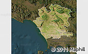 Satellite Map of Caserta, darken