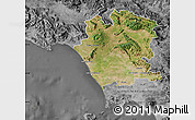 Satellite Map of Caserta, desaturated