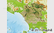 Satellite Map of Caserta, physical outside
