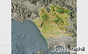 Satellite Map of Caserta, semi-desaturated