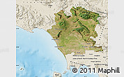 Satellite Map of Caserta, shaded relief outside