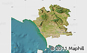 Satellite Map of Caserta, single color outside