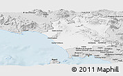 Silver Style Panoramic Map of Caserta